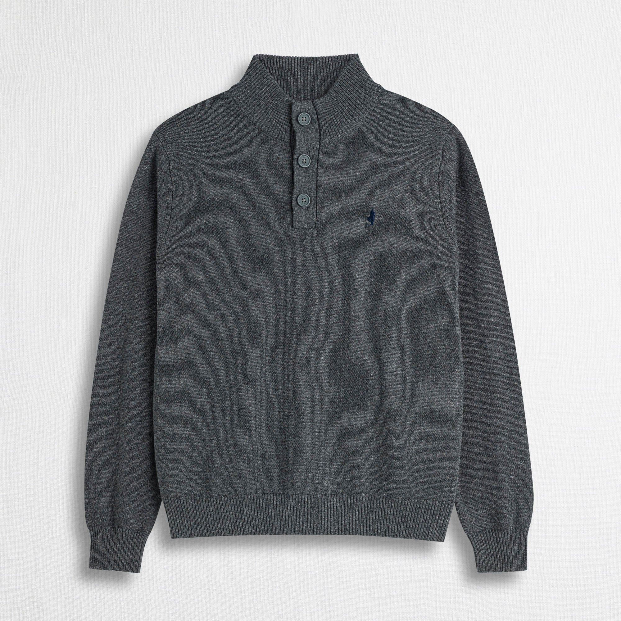 Maglione Camionnaire in Cotone e Lana - Blue Gray