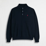 Maglione Camionnaire in Cotone e Lana - Blue Navy