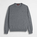 Maglia Girocollo 100% Lana Merino - Mid Grey