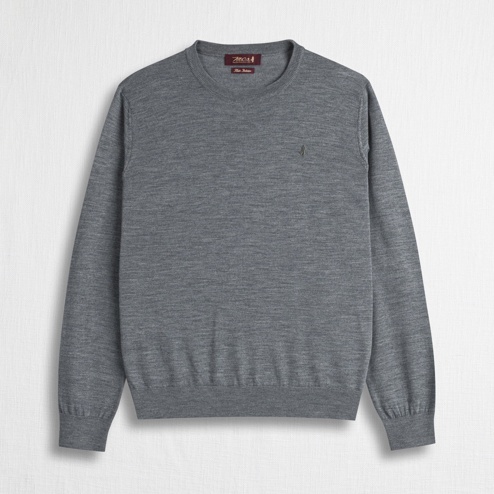 Maglione verde menta girocollo in misto lana e cachemire finezza 7