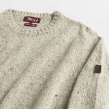 Buttoned Crew Neck Sweater in Wool Blend