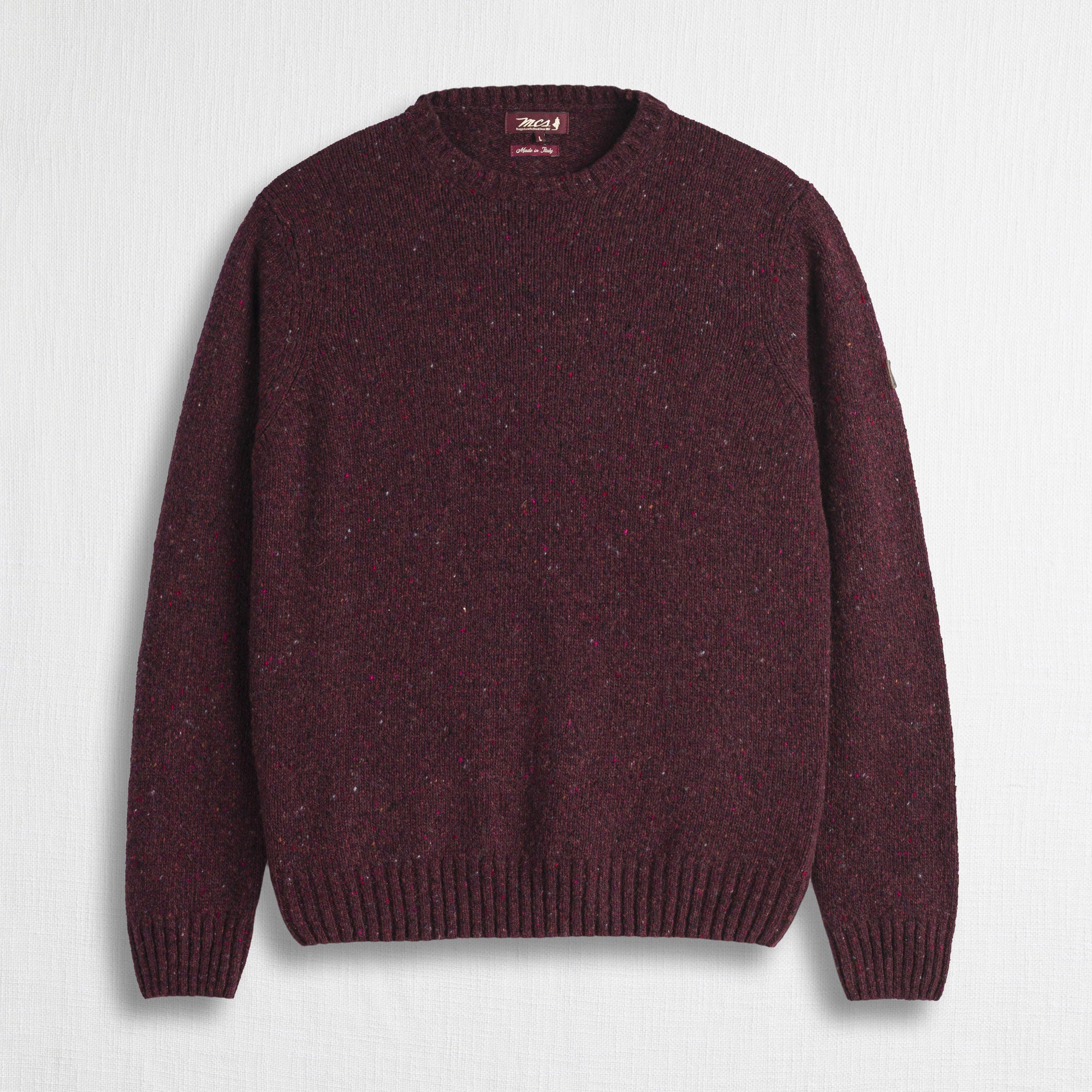Maglione Girocollo Bottonato in Misto Lana - Fig