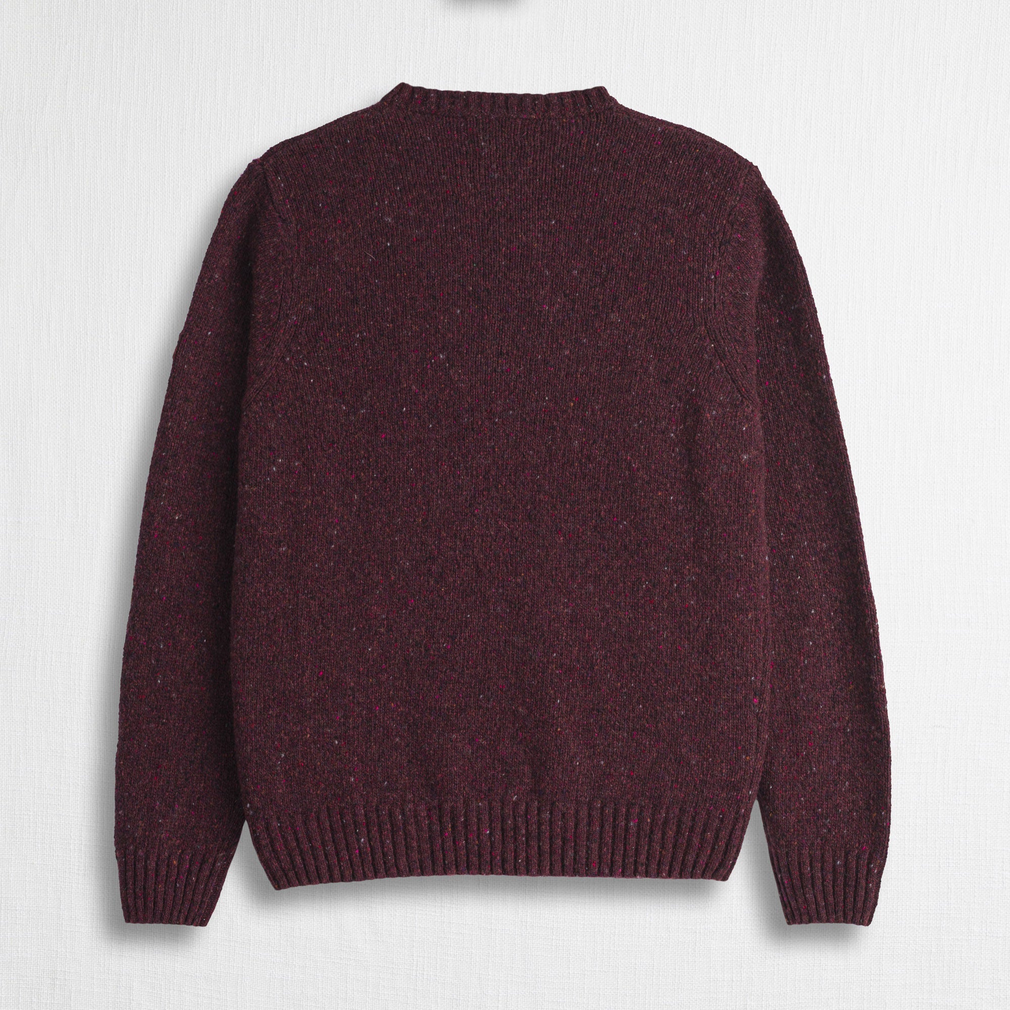 Buttoned Crew Neck Sweater in Wool Blend - Main Image