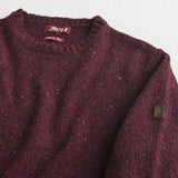 Buttoned Crew Neck Sweater in Wool Blend