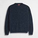 Maglione Girocollo Bottonato in Misto Lana - Indigo Dust