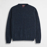 Maglione Girocollo Bottonato in Misto Lana - Indigo Dust