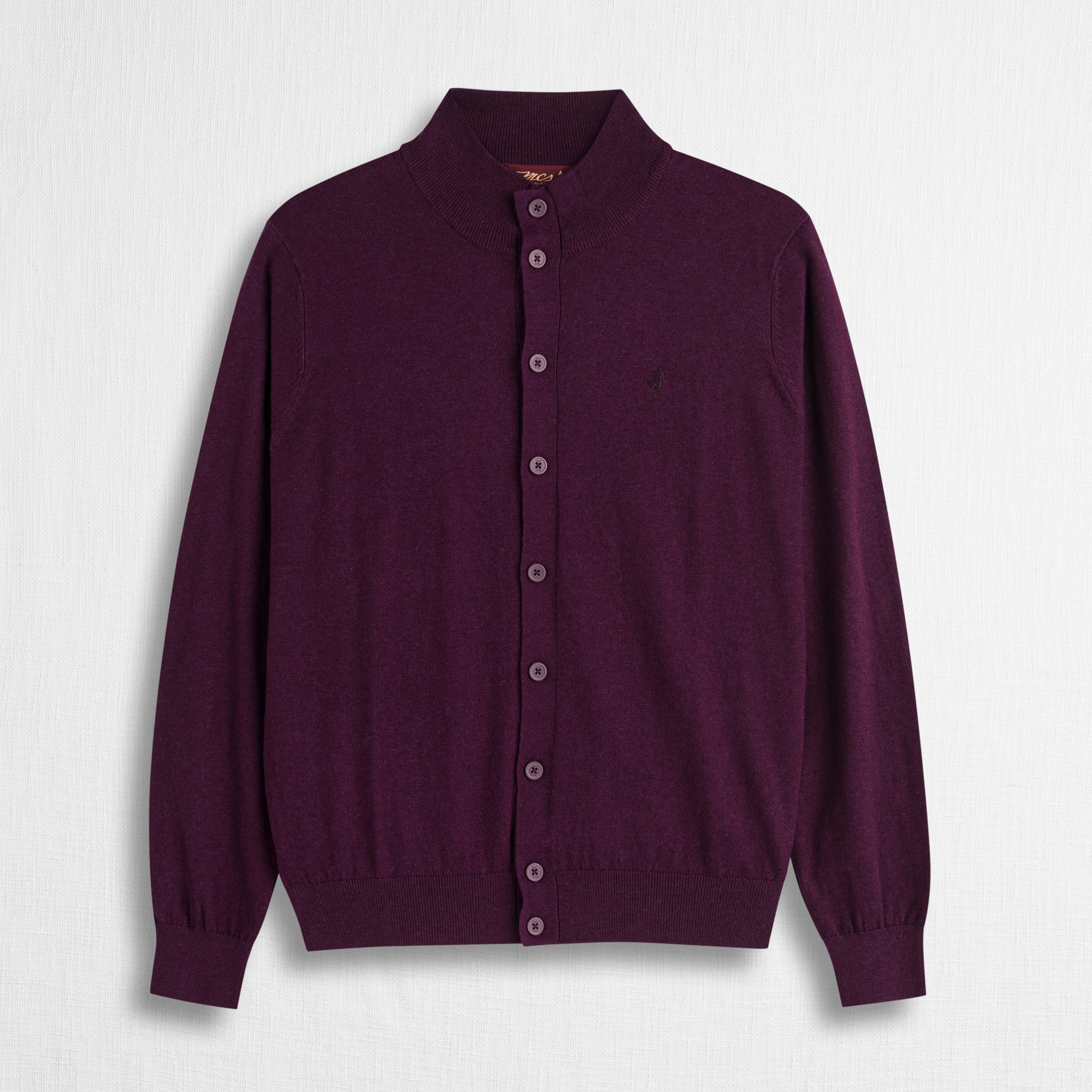 Cardigan in Cotone Lana con Bottoni - Fig
