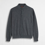 Cardigan in Cotone Lana con Bottoni - Blue Gray