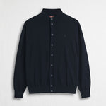 Cardigan in Cotone Lana con Bottoni - Blue Navy
