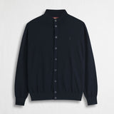Cardigan in Cotone Lana con Bottoni - Blue Navy