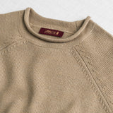Raglan Crew Neck Sweater in Wool Blend