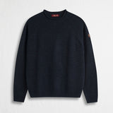 Maglione Girocollo Raglan in Misto Lana - Blue Navy