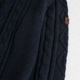 Maglia Collo Alto a Trecce in Misto Lana