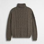 Maglia Collo Alto a Trecce in Misto Lana - Falcon