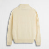 Cable Knit Cardigan with Shawl Collar