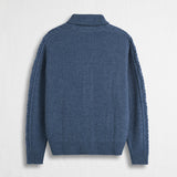 Cable Knit Cardigan with Shawl Collar