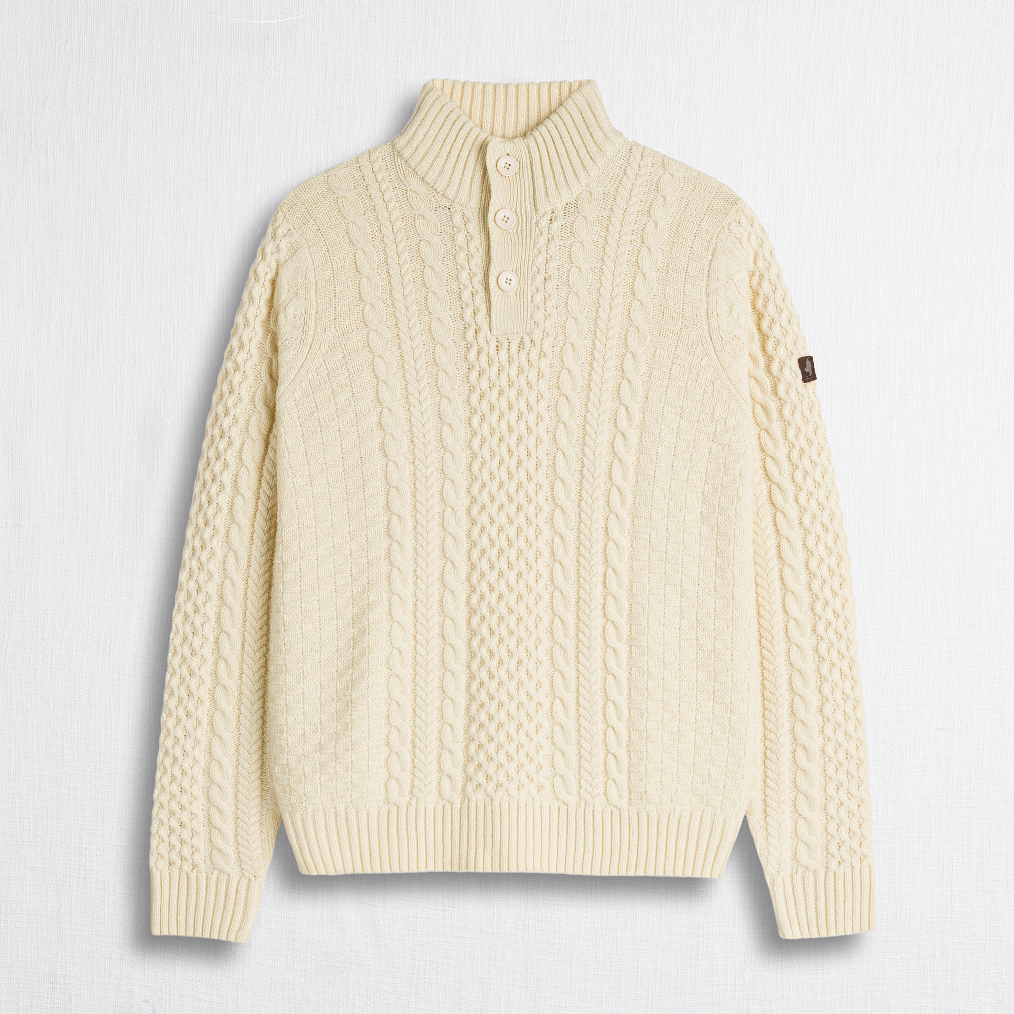 Maglione Camionnaire a Trecce in Misto Lana - Moon