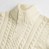 Cable Knit Truck Driver Sweater in Wool Blend