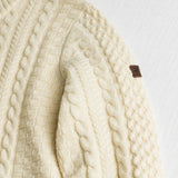Cable Knit Truck Driver Sweater in Wool Blend