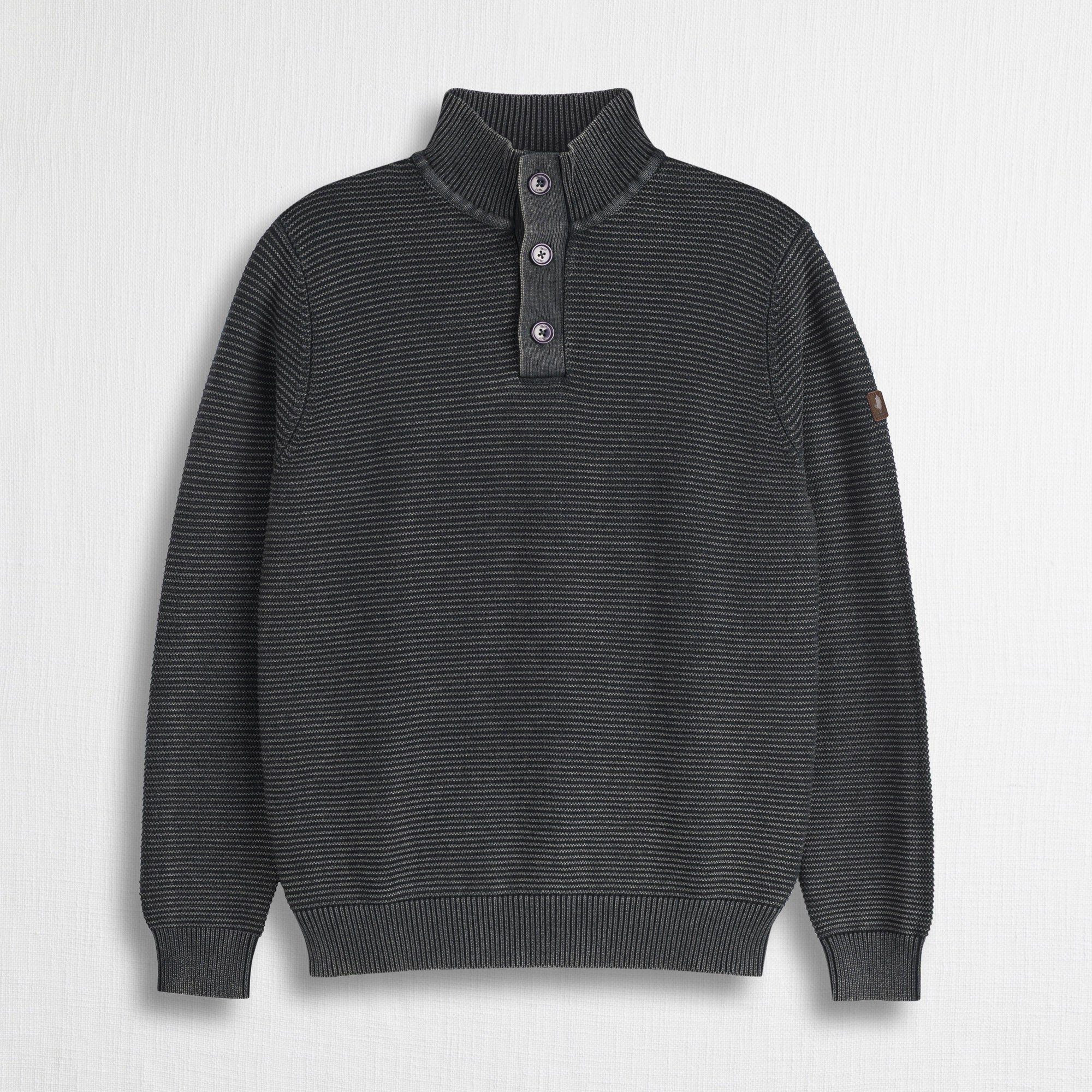 Maglione Raglan Camionnaire a Costine - Obsidian