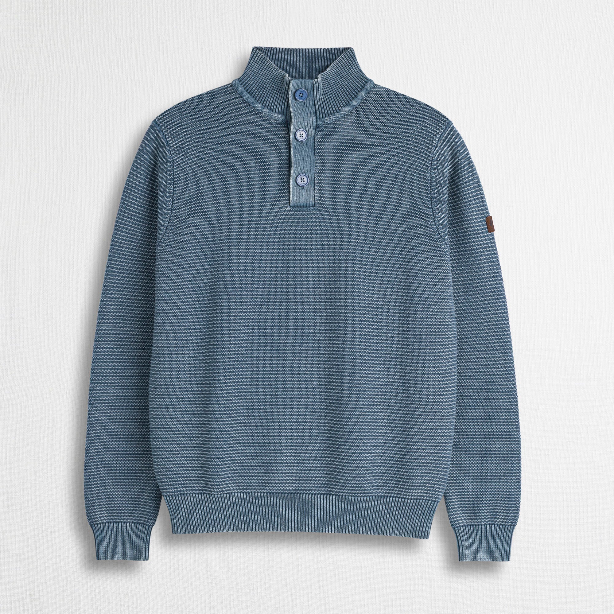 Maglione Raglan Camionnaire a Costine - Indigo Dust