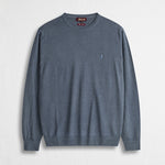 Maglione Girocollo 100% Lana Merino - Light Navy