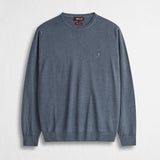 Maglione Girocollo 100% Lana Merino - Light Navy