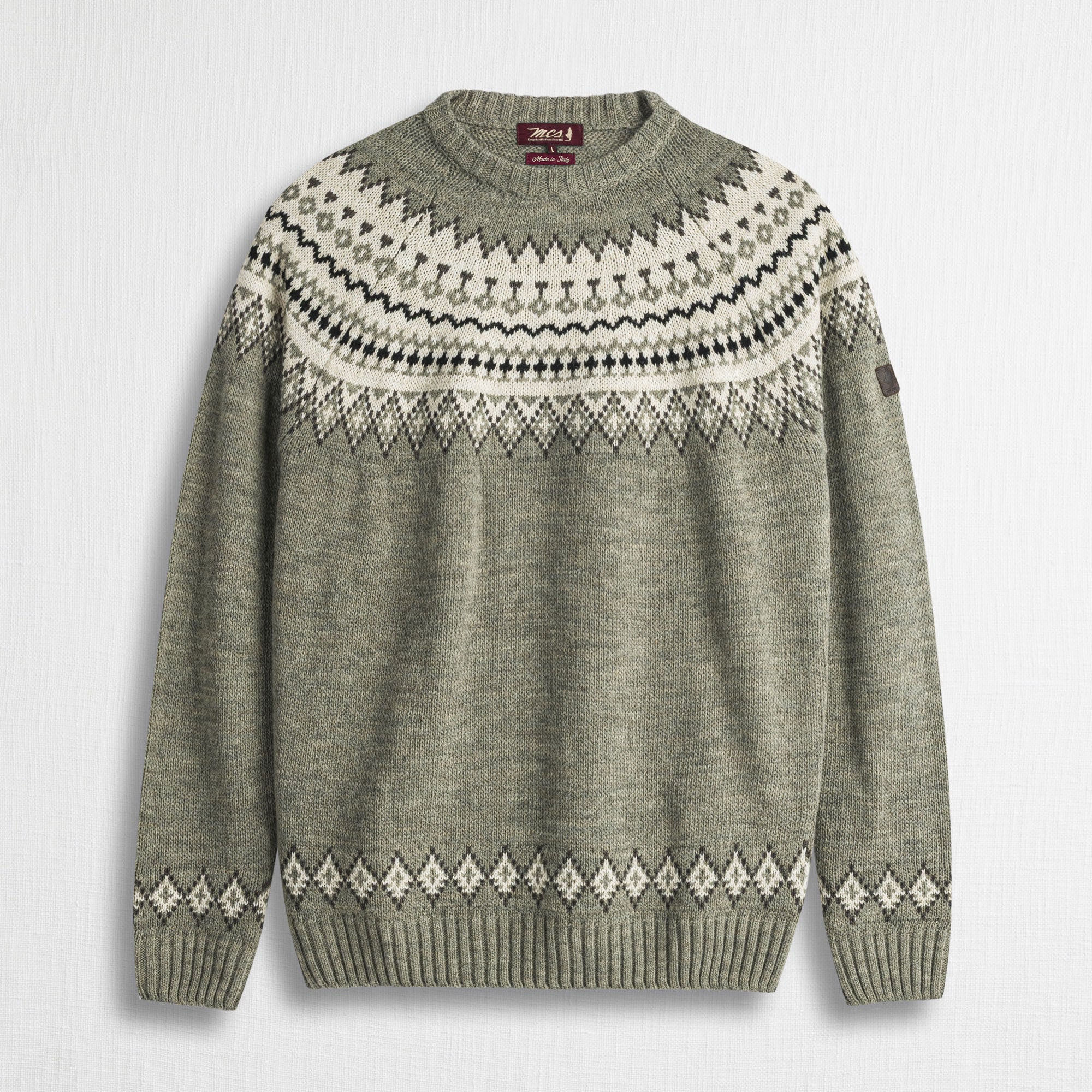 Maglione Girocollo a Trecce Bottonato - Indigo Dust