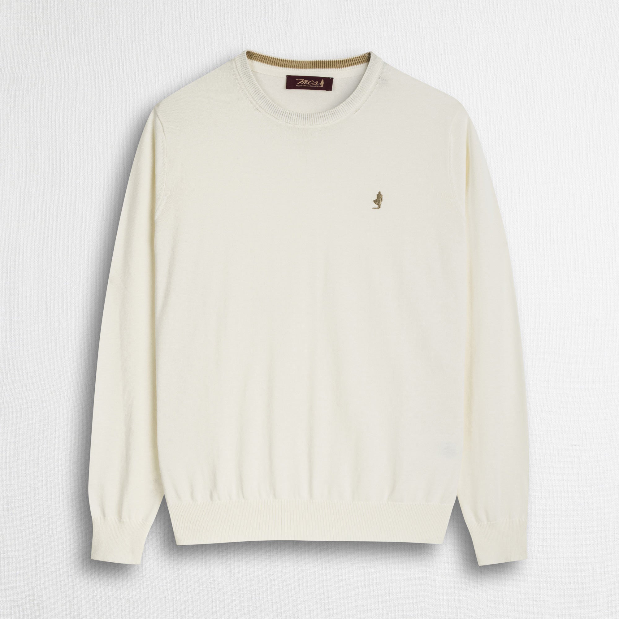 Maglia 100% cotone girocollo - Gardenia