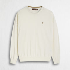 Maglia 100% cotone girocollo - Gardenia