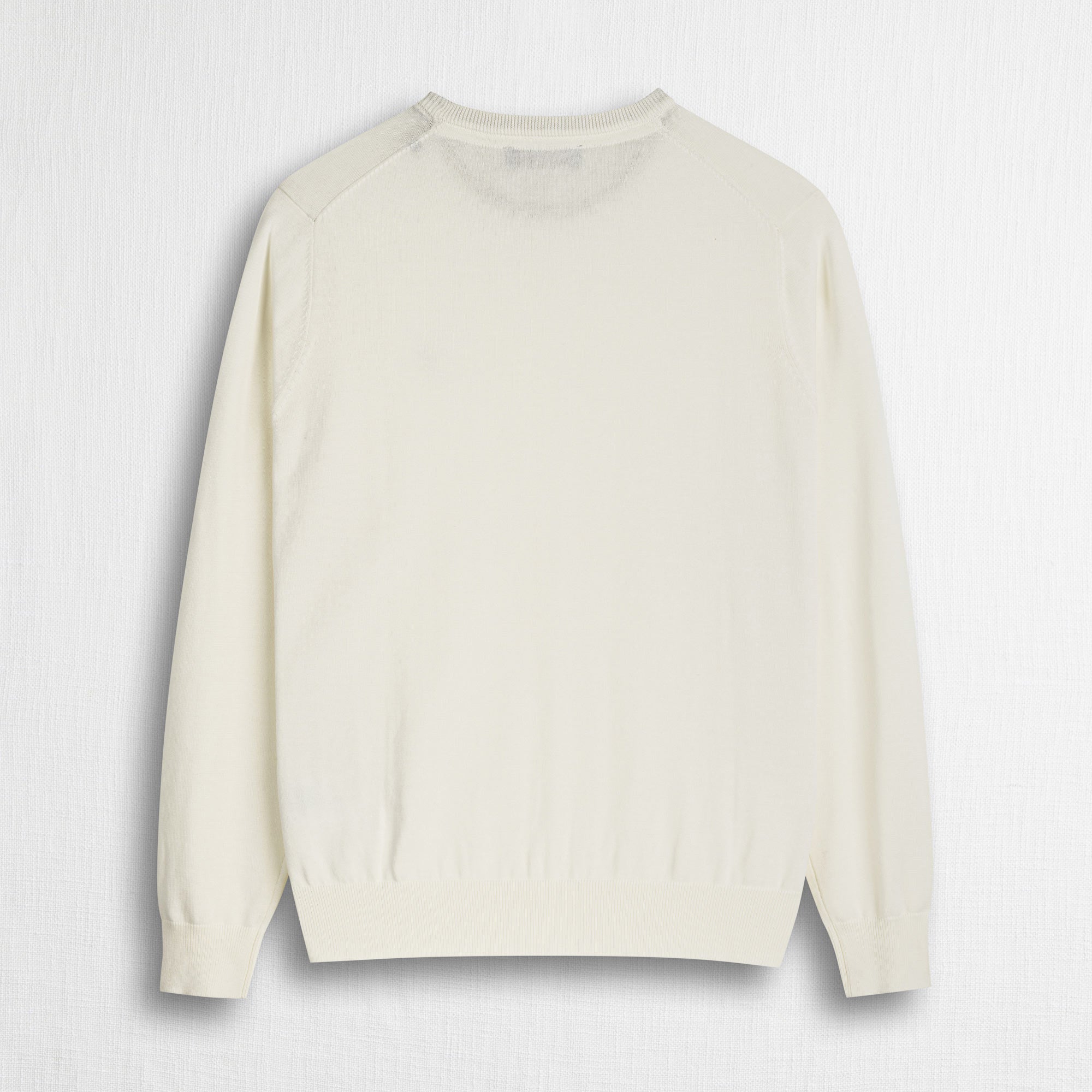 100% Cotton Crew Neck Shirt - Gardenia