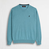 Maglia 100% cotone girocollo - Sky Blue