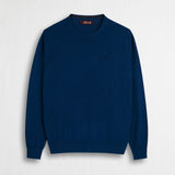 Maglia 100% cotone girocollo - Deep Blue