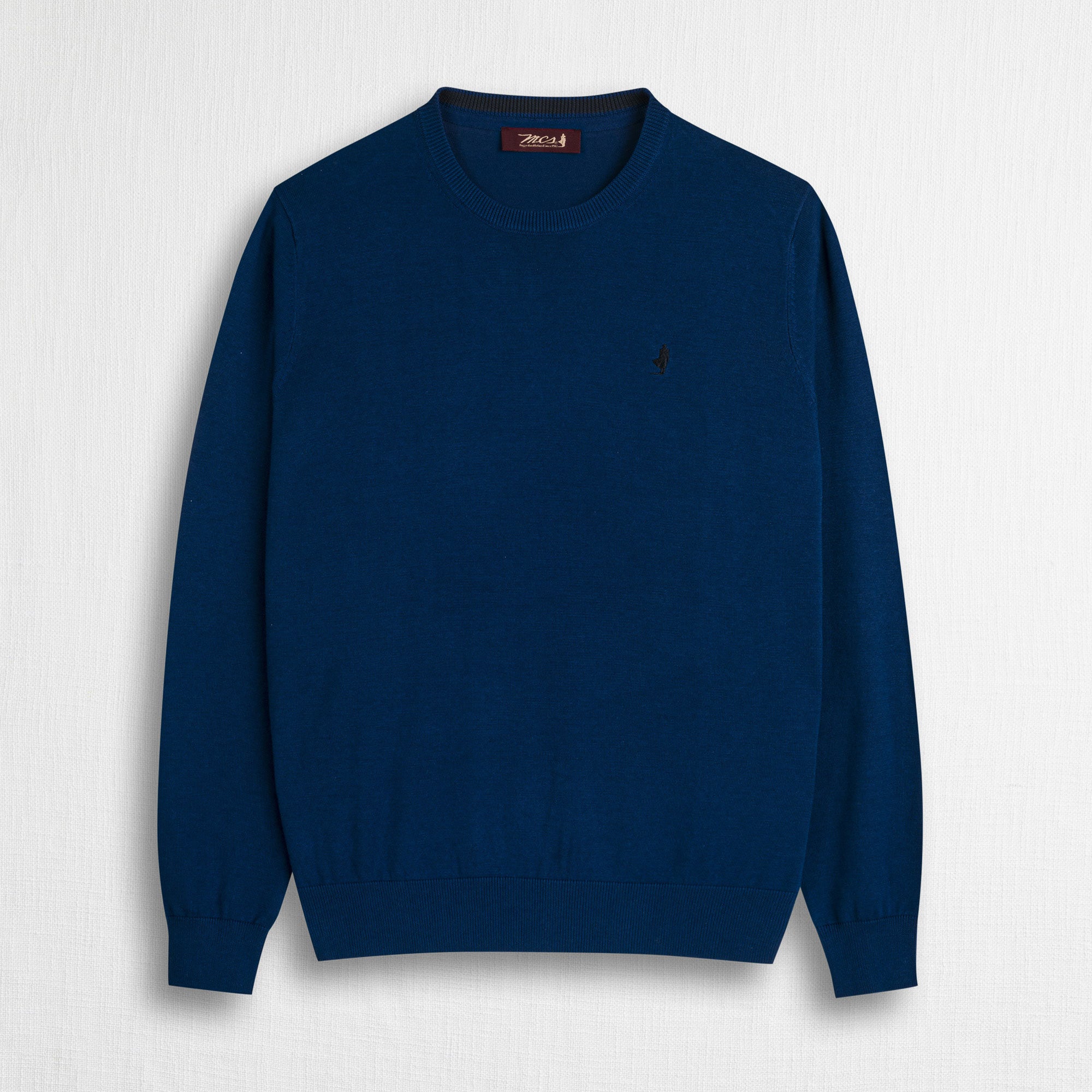 Maglia 100% cotone girocollo - Deep Blue