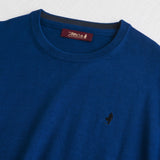 100% Cotton Crew Neck Shirt - Deep Blue