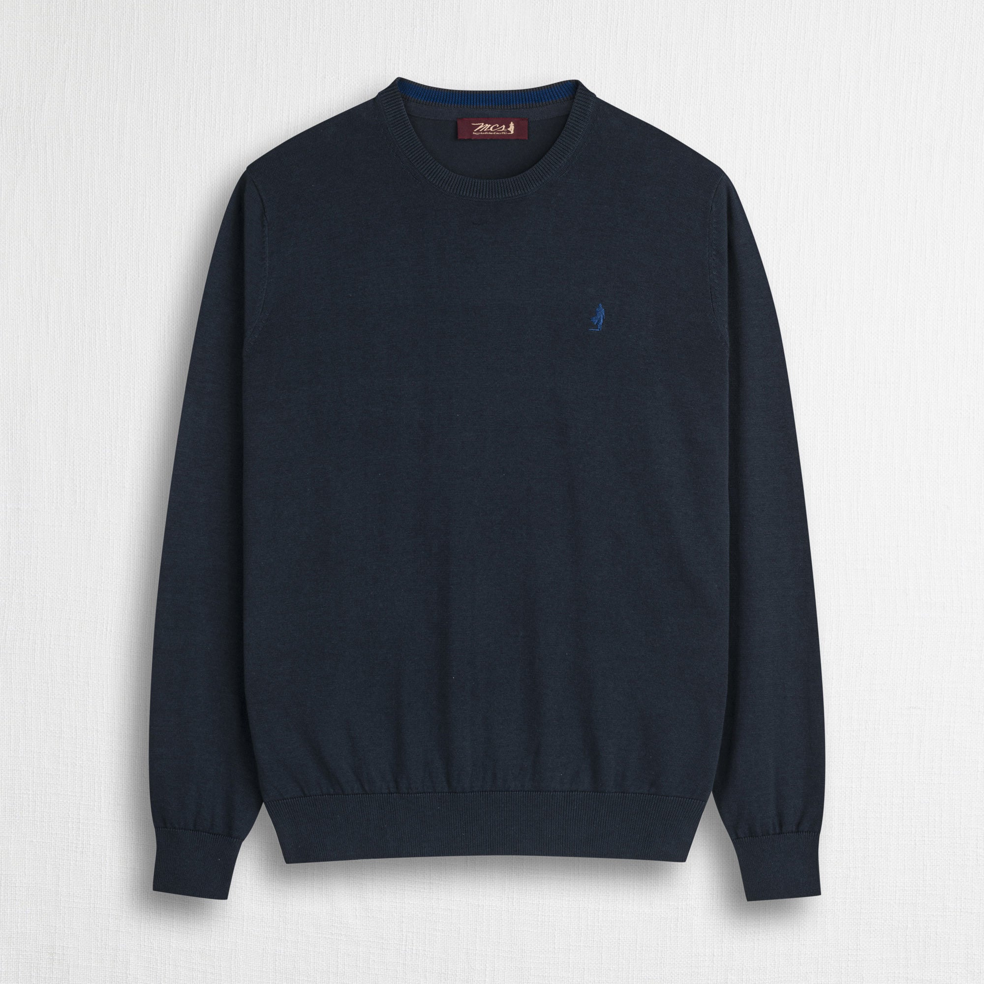 Maglia 100% cotone girocollo - Navy Blue