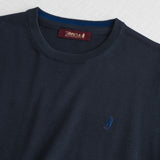 100% Cotton Crew Neck Shirt - Navy Blue