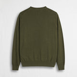100% Cotton Crew Neck Shirt - Dark Olive
