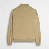 Maglia 100% cotone full zip - Khaky