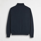 Maglia 100% cotone full zip - Navy Blue