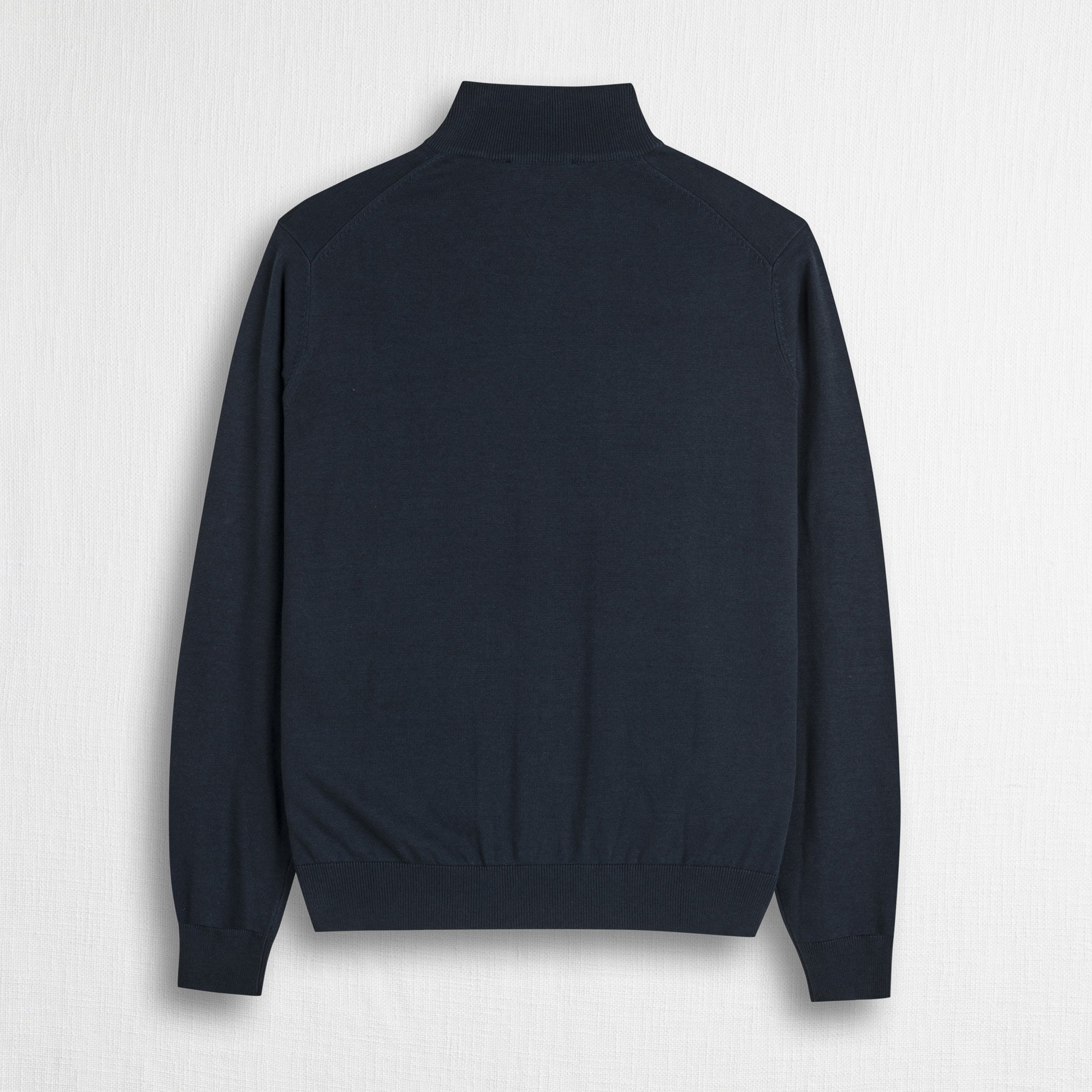 100% Cotton Full-Zip Shirt - Navy Blue