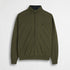 Maglia 100% cotone full zip - Dark Olive