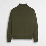 Maglia 100% cotone full zip - Dark Olive