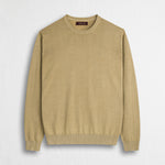 Maglia 100% cotone girocollo acid wash - Khaky