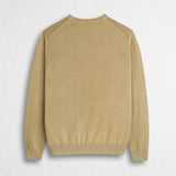 100% Cotton Acid Wash Crew Neck Shirt - Khaki