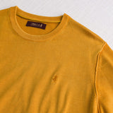 100% Cotton Acid Wash Crew Neck Shirt - Gold Yellow