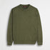 Maglia 100% cotone girocollo acid wash - Dark Olive
