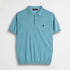 Polo 100% cotone in maglia - Sky Blue