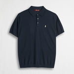 Polo 100% cotone in maglia - Navy Blue