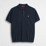 Polo 100% cotone in maglia - Navy Blue